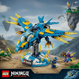a lego ninjago dragons rising set thats a lightning jet called jays lightning hawk\